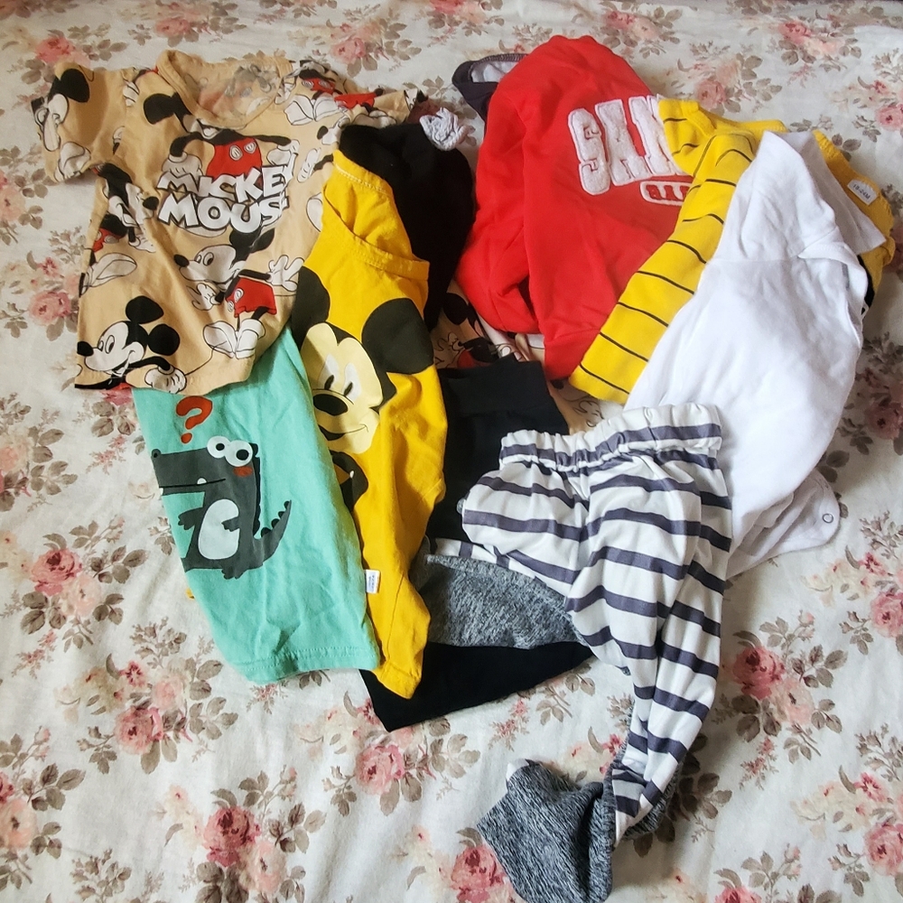 Lot Of 12 Pieces, 12 Month Baby Boy Clothes  Gently Used